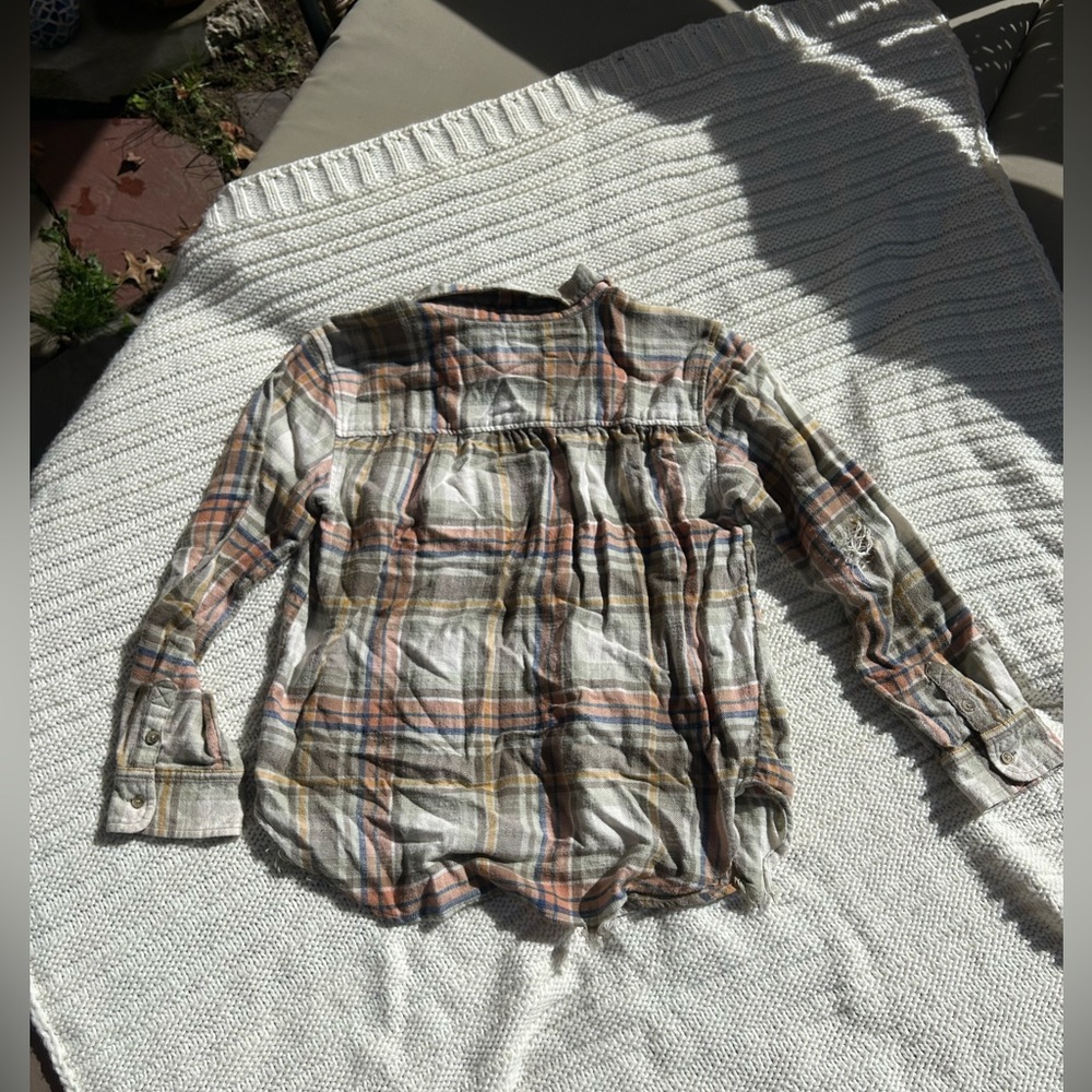 American Eagle Outfitters, Multicolor Plaid Flannel, Size S - Picture 3 of 3